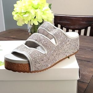 Wedge sandals - with lots of bling
